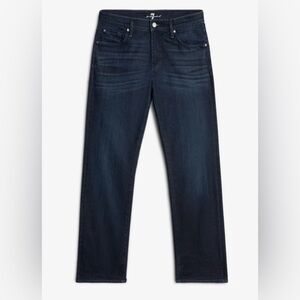 7 For All Mankind Blue Straight Jeans Classic Fit